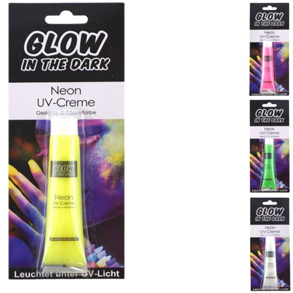 Glow In The Dark Uv Make-up Cream 4 Assorted 28 Ml