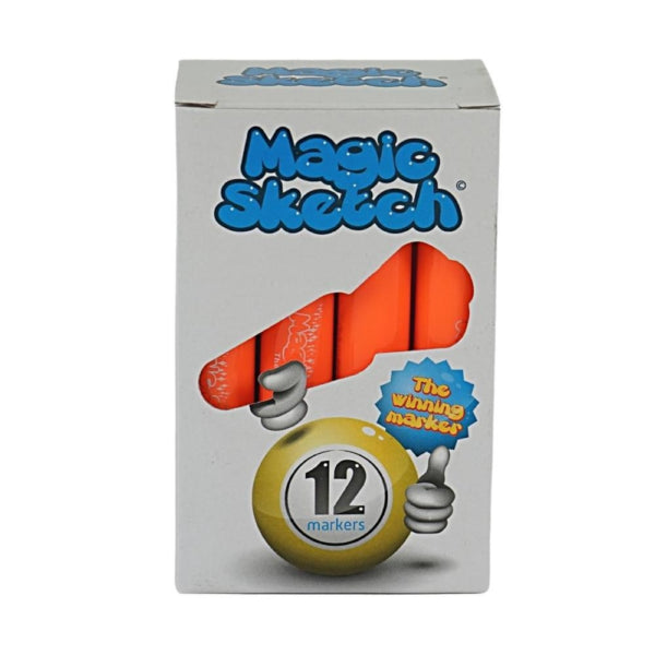 402079 Markere Magic Sketch Portocaliu Cu Miros 12 Cm Set De 12