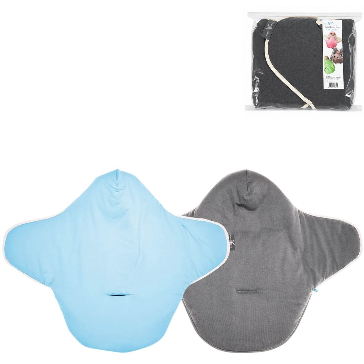 Wallaboo Baby Blanket Coco Grey/blue 70 X 90 Cm