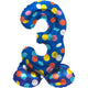 Folat Foil Balloon Standing 3 Dots 41 Cm