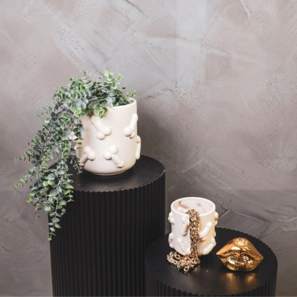 Housevitamin Flower Pot Dick Beige 11.5 Cm