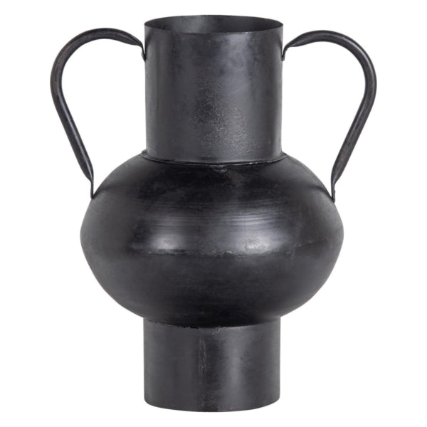 Woood Vase Vere Metal Black 28 Cm