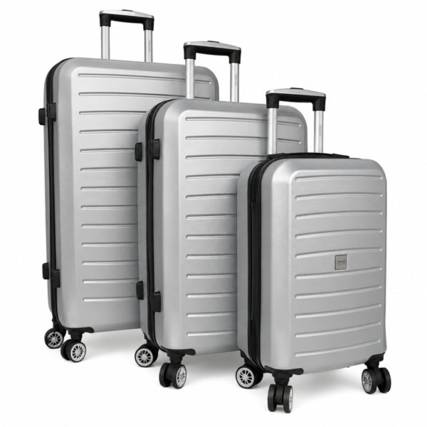 Sunset Suitcase Set Silver 95/56/27 L Set Of 3