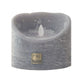 Ptmd Led Battery-operated Pillar Candle Xl Grey 12.5 X 10 Cm