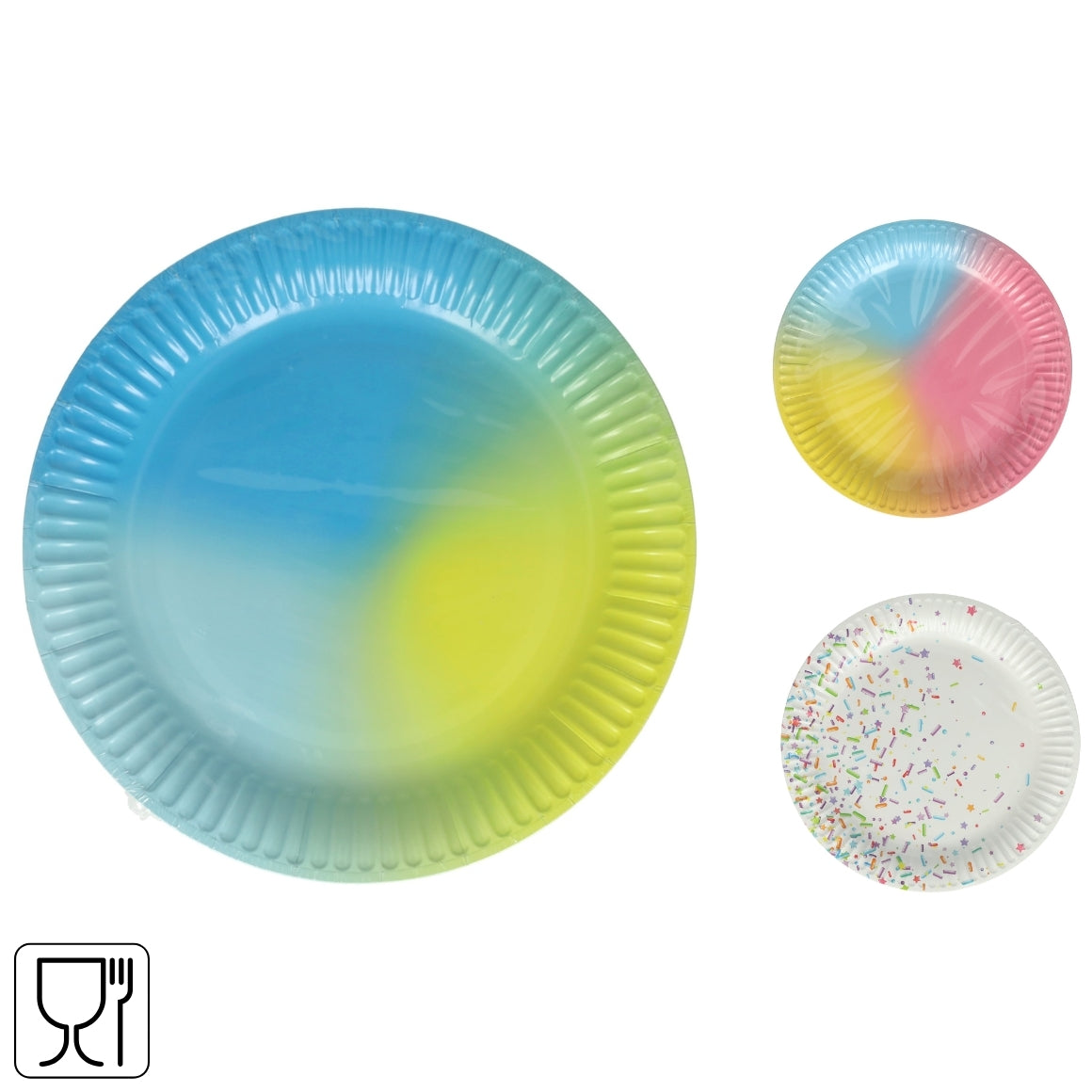 Paper Plates 23 Cm 10 Pieces 3 Assorted