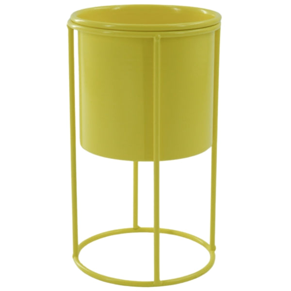 Ghiveci Housevitamin Pe Stand Metal Galben 19 Cm