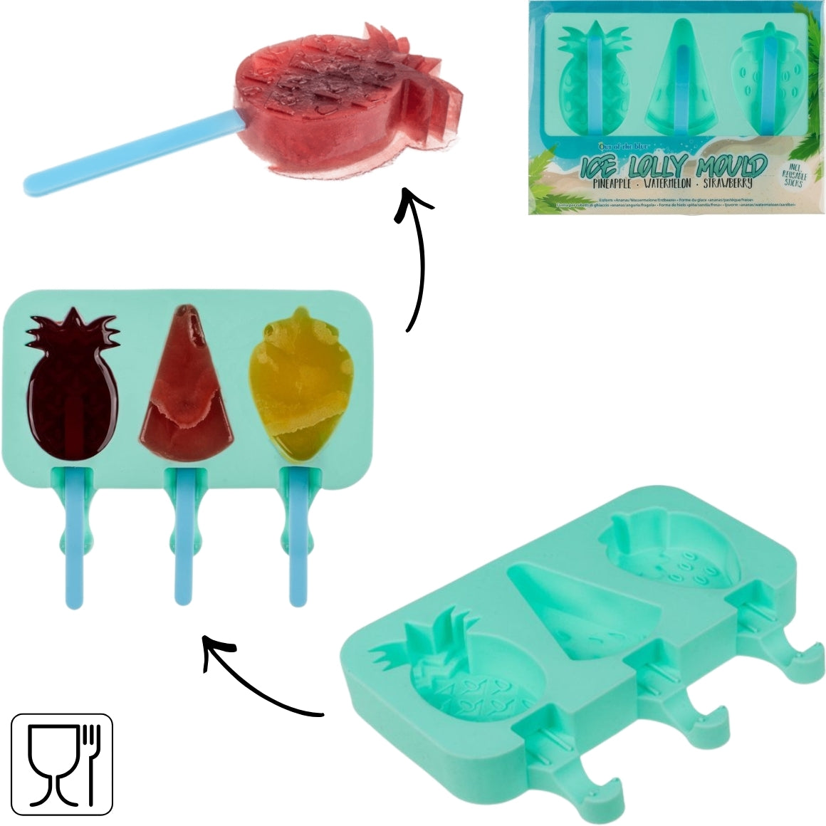 Out Of The Blue Ice Cream Maker Set Blue 20 Cm