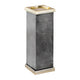 Ptmd Candle Holder Alanna Marble Black/gold-colored 28.5 Cm