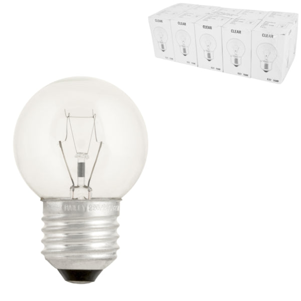 Light Bulb Ball Transparent E27 230v 15w