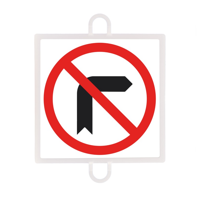 Panneau de signalisation Interdiction Nº 4 (tourner à droite)