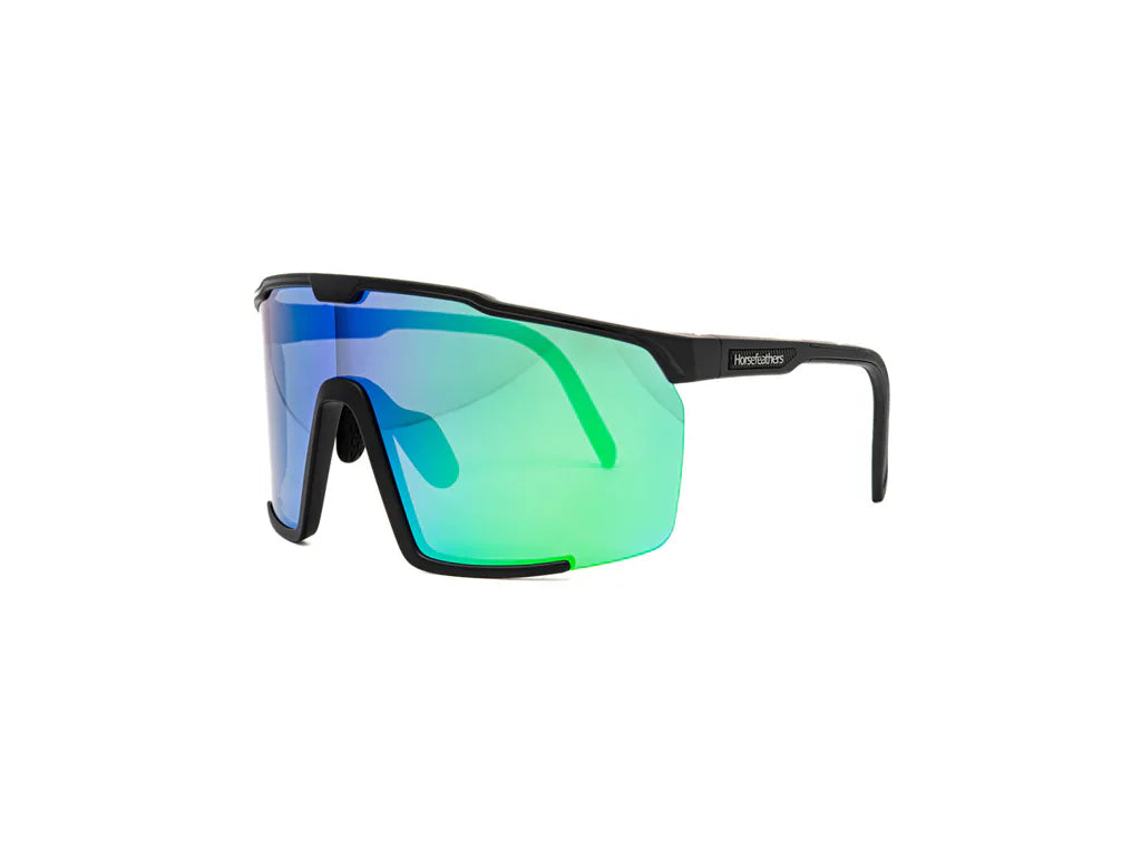 Horsefeathers Proton Bike Sunglasses (matt Black/mirror Green)