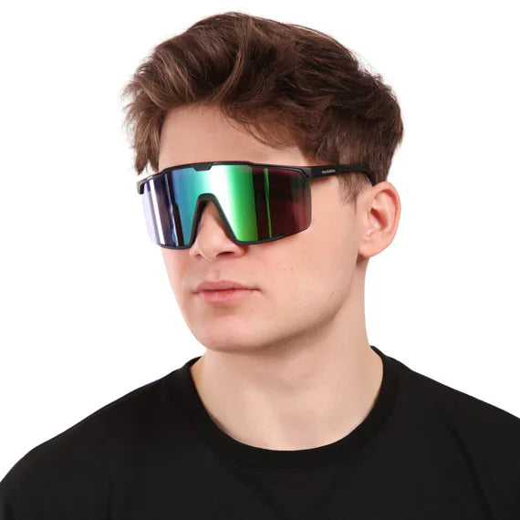 Horsefeathers Proton Bike Sunglasses (matt Black/mirror Green)