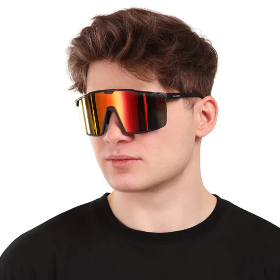 Horsefeathers Proton Bike Sunglasses (matt Black/mirror Red)