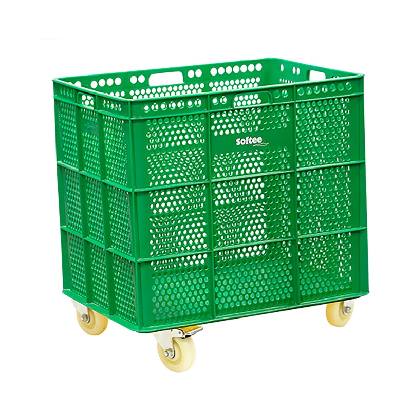 Pu-Korb mit Rädern Azul