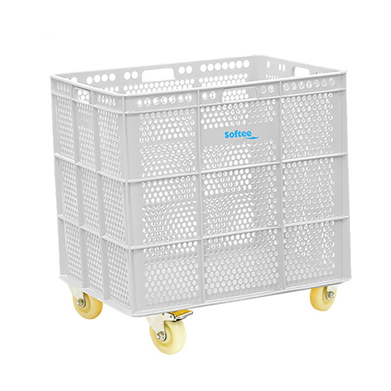 Pu Basket With Wheels Verde