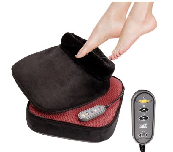 Qlt 2-v-1 Shiatsu masážní přístroj – hloubková masáž chodidel a těla s teplem a 3 úrovněmi intenzity.