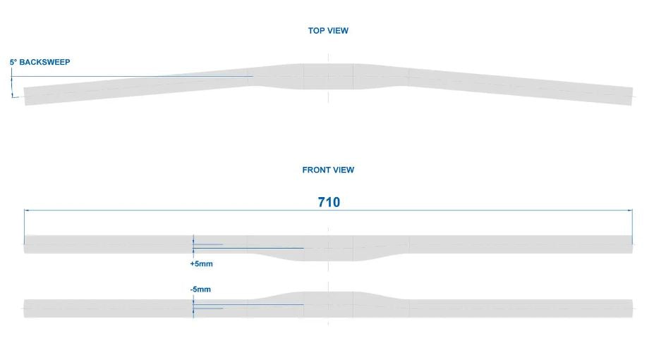 Handlebar Ritchey Mtb Comp Flat +/-5 710mm / 5d - 710 Mm