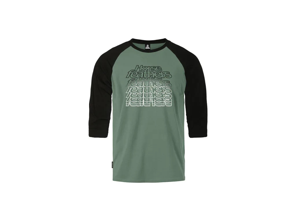 Horsefeathers Rollin Raglan Tshirt (iceberg Green/black)