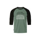 Horsefeathers Rollin Raglan Tshirt (iceberg Green/black)