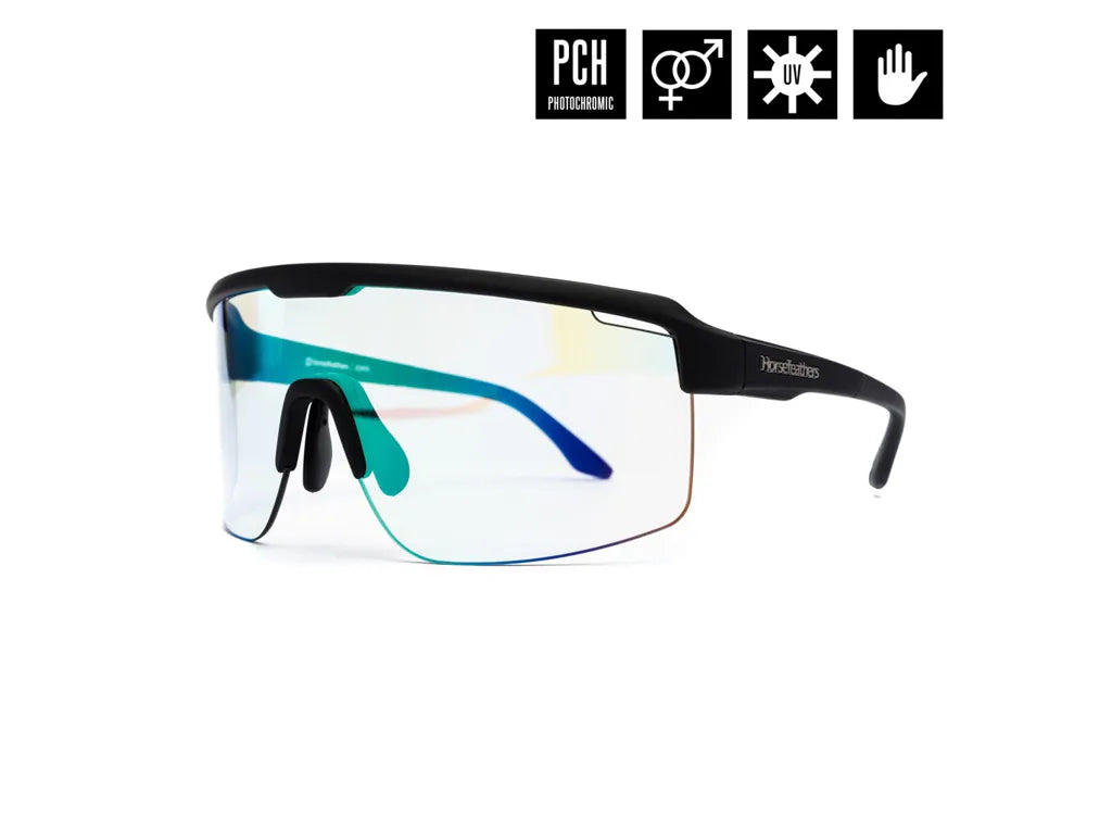 Horsefeathers Scorpio Photochromic Sunglasses (matt Black/mirror Green)