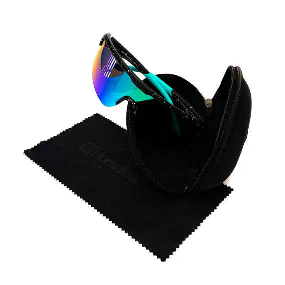 Horsefeathers Scorpio Sunglasses (black Splash/mirror Green)