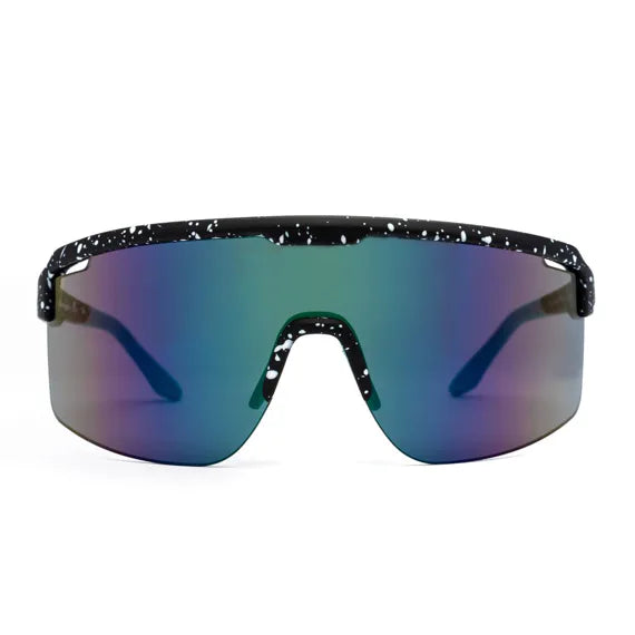 Horsefeathers Scorpio Sunglasses (black Splash/mirror Green)