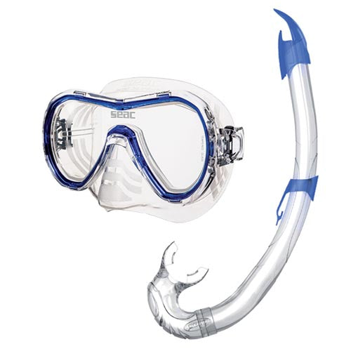 Seac Snorkel Set Giglio Silicone Blue