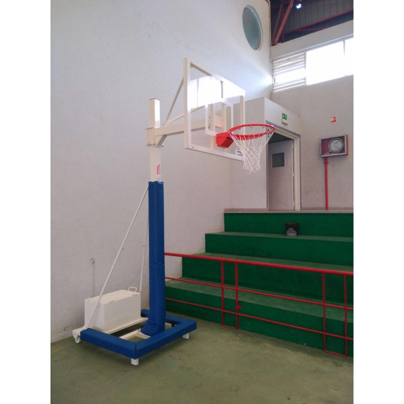 Set 2 Cestini Minibasket Deluxe Monotubo Tubo 100 Trasferibili 2 Ruote Con Carrello -senza Boardring Ni Contrapeso- Multicolor
