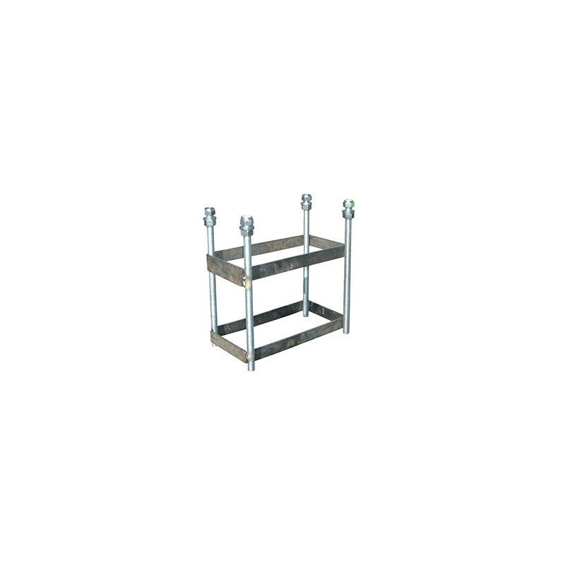 Set 2 Cestas Monotubo Nuevo Tubo 114 Mm Fijas -sin Aro De Tabla- Con Base De Anclaje