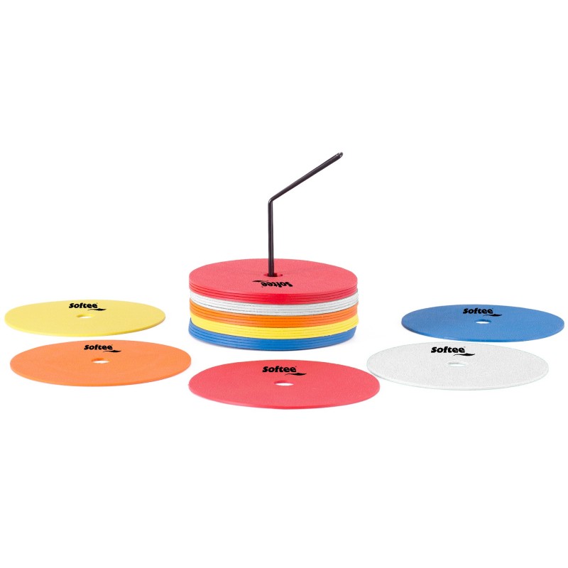 Set van 25 cirkels die veelkleurig markeren