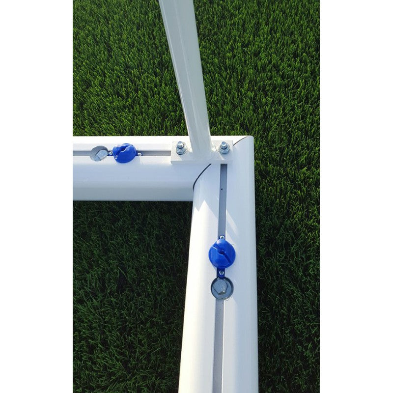 Zestaw aluminiowych bramek do piłki nożnej 11 bramek ruchomych 120x120 wielokolorowy