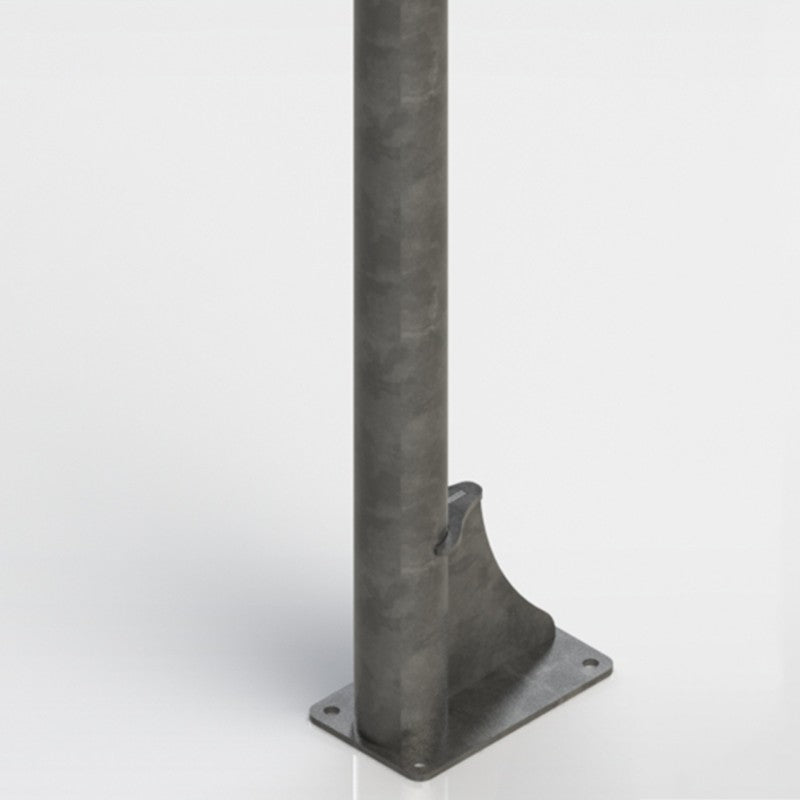 Set Galvanised Basketball Hoop With 114 Mm Tube Fixed With Anchor Base - Without Backboards Or Hoops