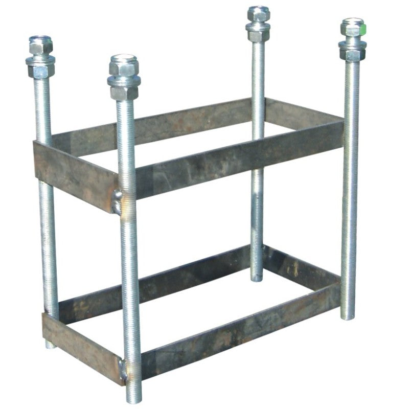Set Gegalvaniseerde Minibasketbal Hoop Baskets Met 114 Mm Buis Vast Met Ankerbasis - Zonder Scoreborden Of Hoepels