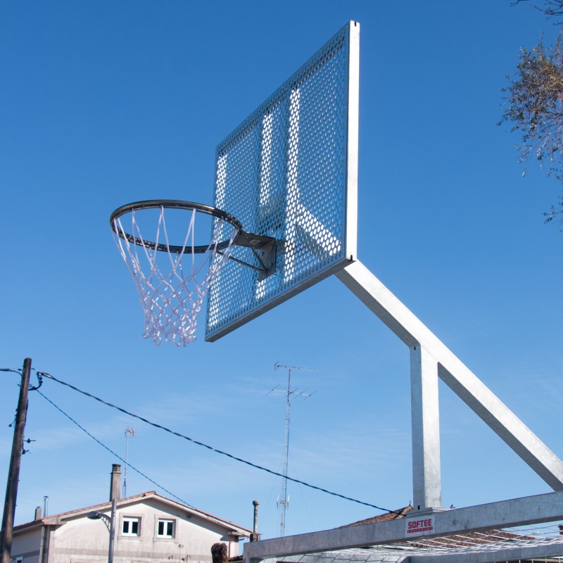 Zestaw ocynkowanej bramki do futsalu/piłki ręcznej – stojak na kosz wielokolorowy