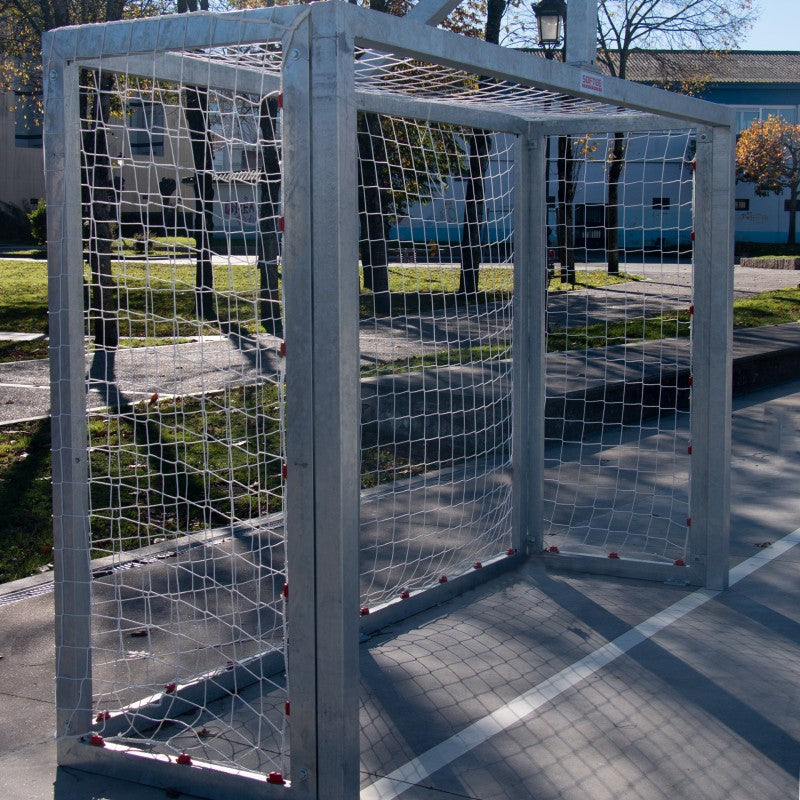 Zestaw ocynkowanej bramki do futsalu/piłki ręcznej – stojak na kosz wielokolorowy