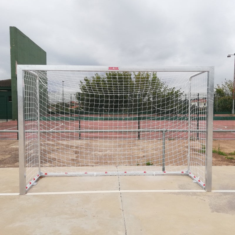 Set Galvanized Futsal/handball Goals Movable 80x80mm With 80x40 Mm Base