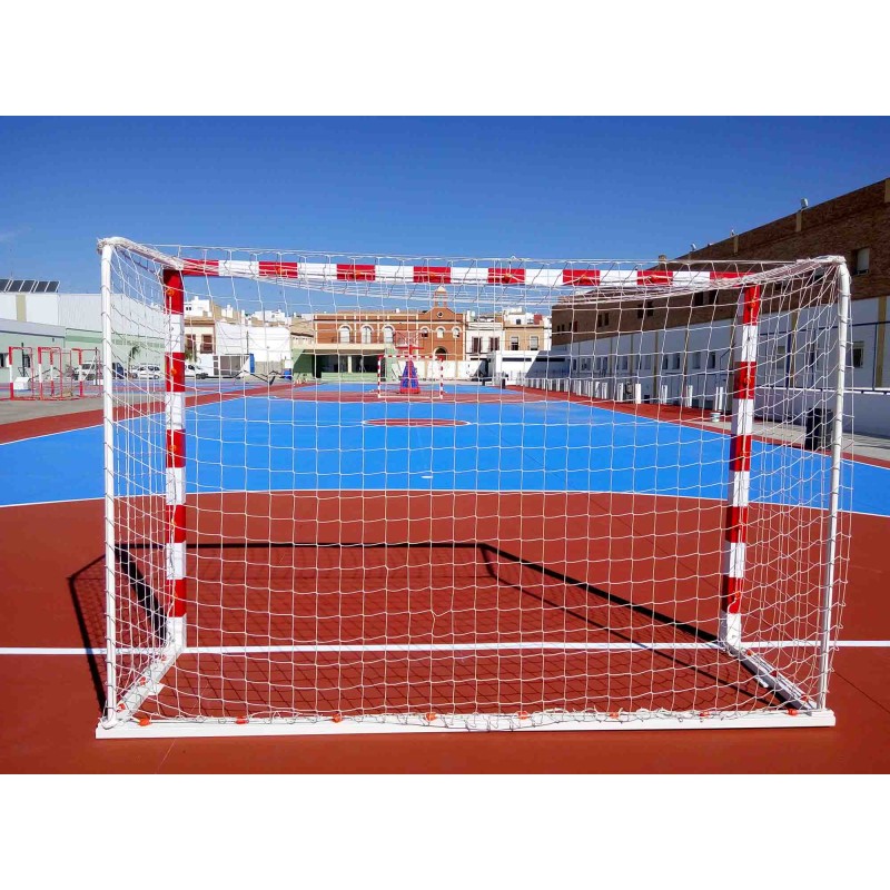 Zestaw metalowych bramek do futsalu/piłki ręcznej Ruchome elementy 80x80 mm z podstawą 80x40 mm wielokolorowe