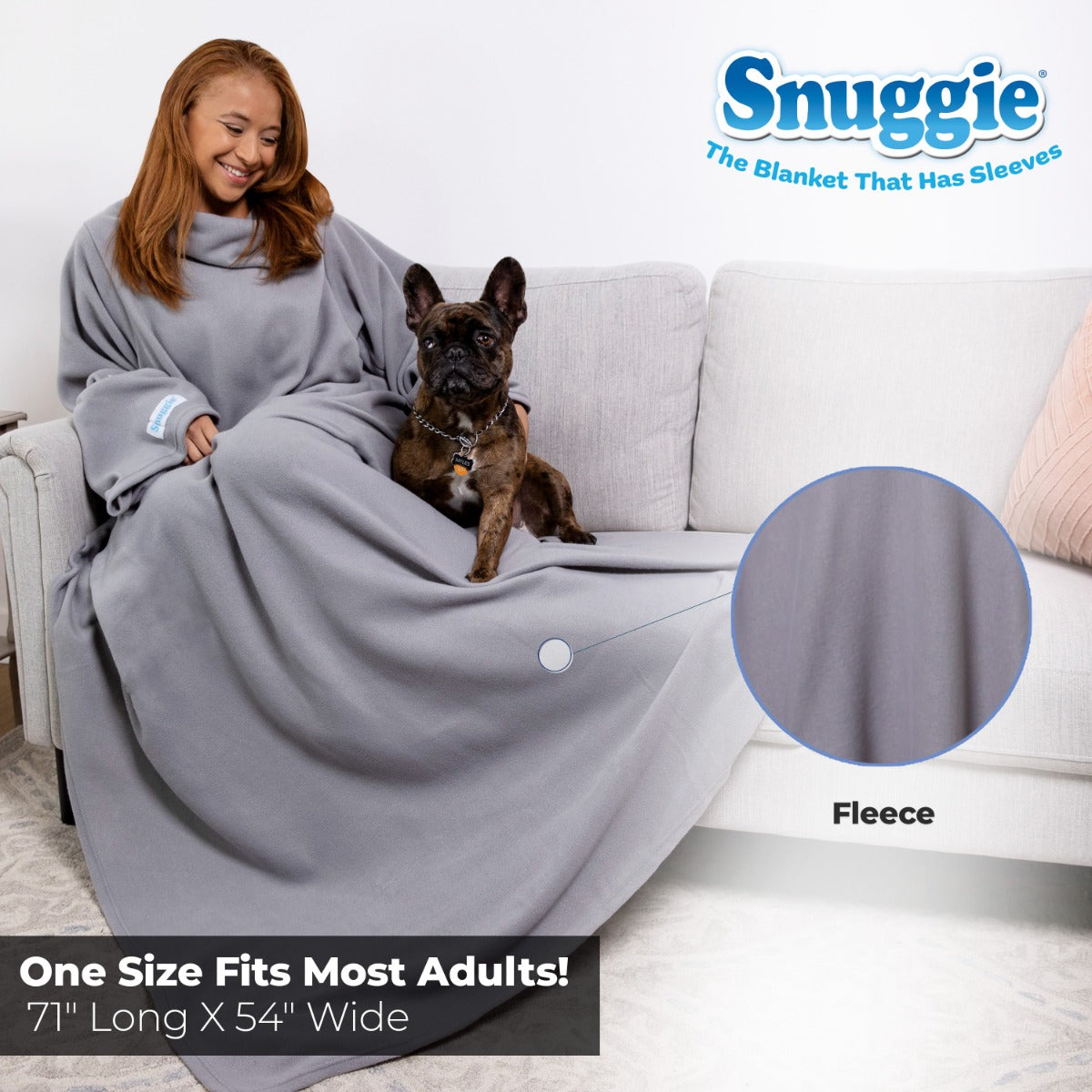 Snuggie - Manta Com Mangas - Cinza
