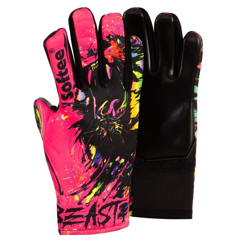 Mănuși de portar Softee Beast Emboss (pereche) roz/negru
