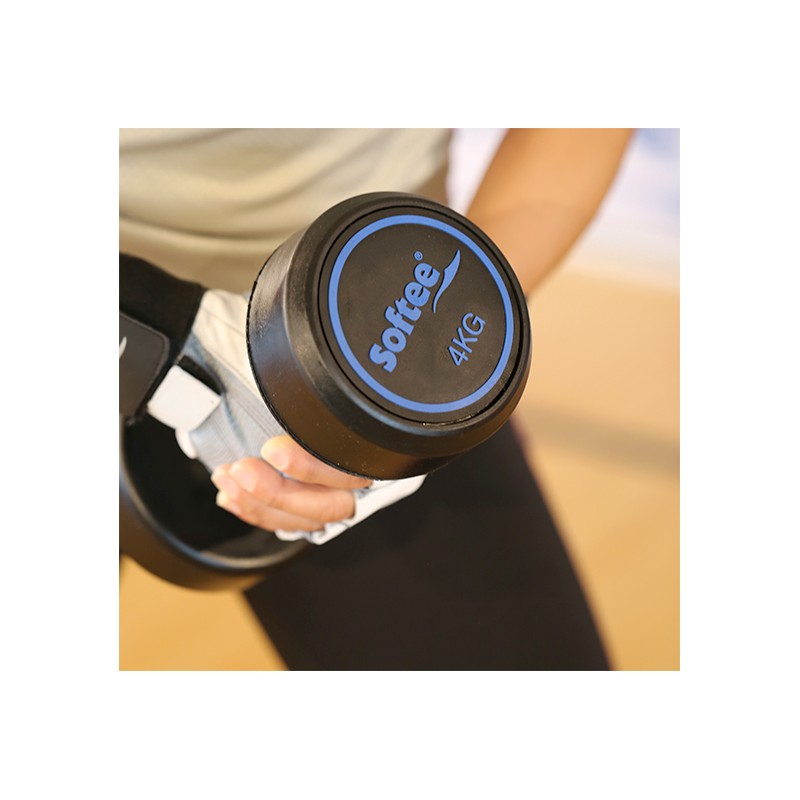 Softee Modern Dumbbells Negro 4 Kg