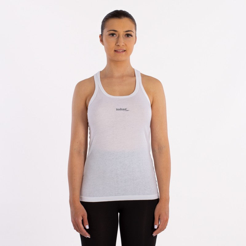 Softee Motivation Ärmlös T-shirt för kvinnor Vit