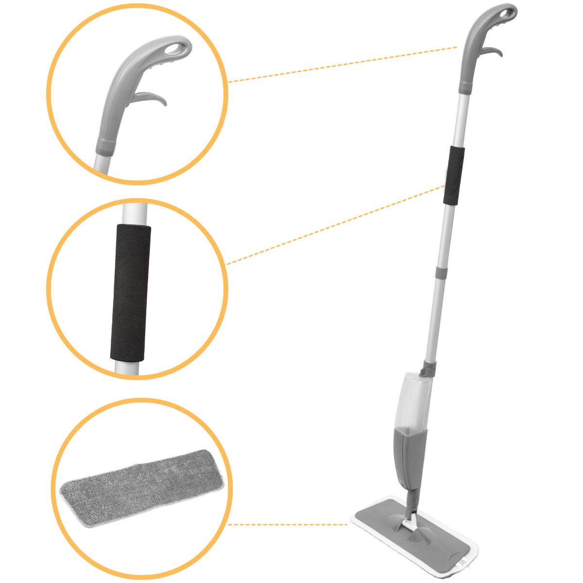 Five Spray Mop Grey