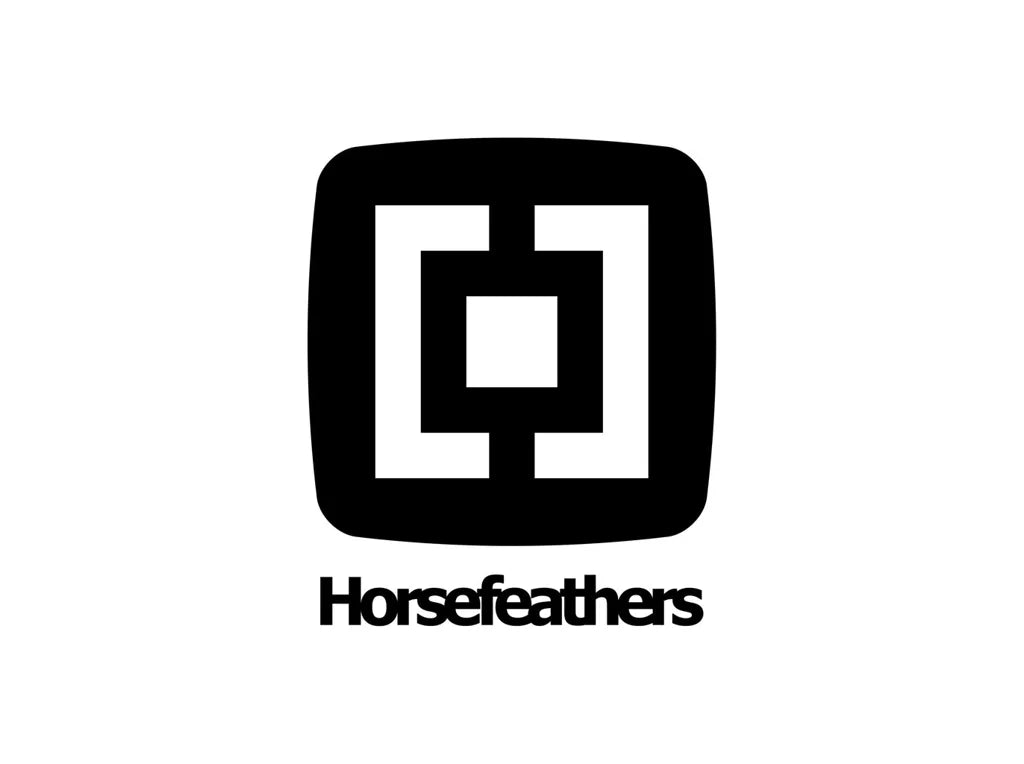 Naklejka Horsefeathers - Transfer Square New Logo czarna 16x14 cm (1 szt.)