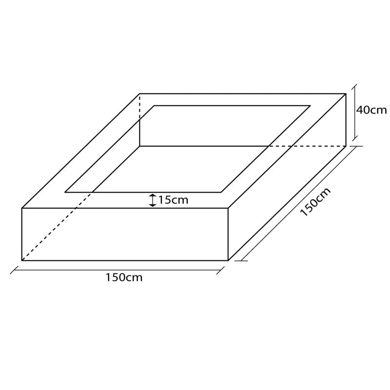 Bolas de preenchimento quadradas para piscina 150x150x40cm de altura x 15cm de largura multicoloridas