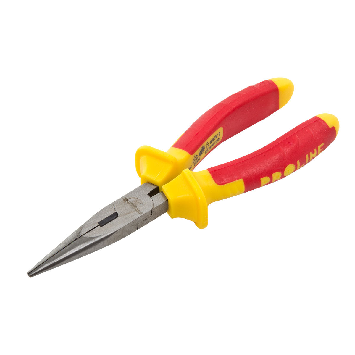 Clește cu vârf plat 200 mm 1000v cu tăietor lateral mâner texturat falcă rotunjită Proline
