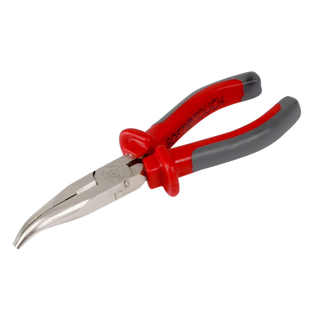 Böjda snipetänger 160 mm strukturerade käftar Drop Smidd härdade sidoklippkanter Satinfinish Heavy Duty Grå Plast Och Mörkblå Gummi Grip Proline