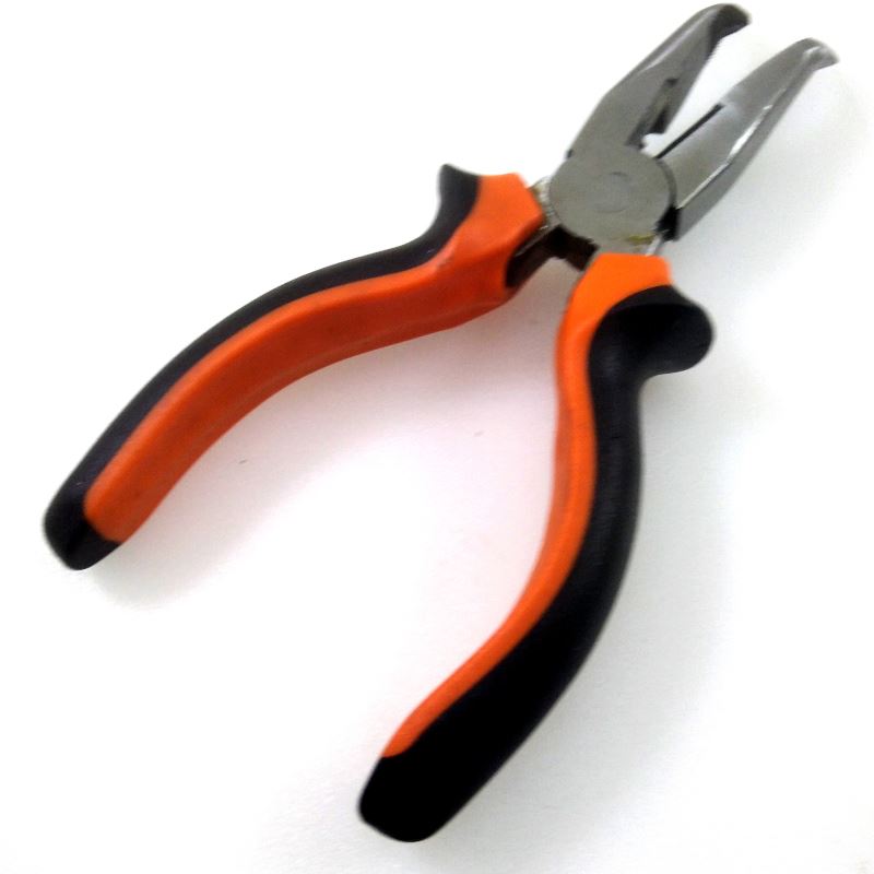 Curved Telephone Pliers 160 Mm Polished Steel Insulated