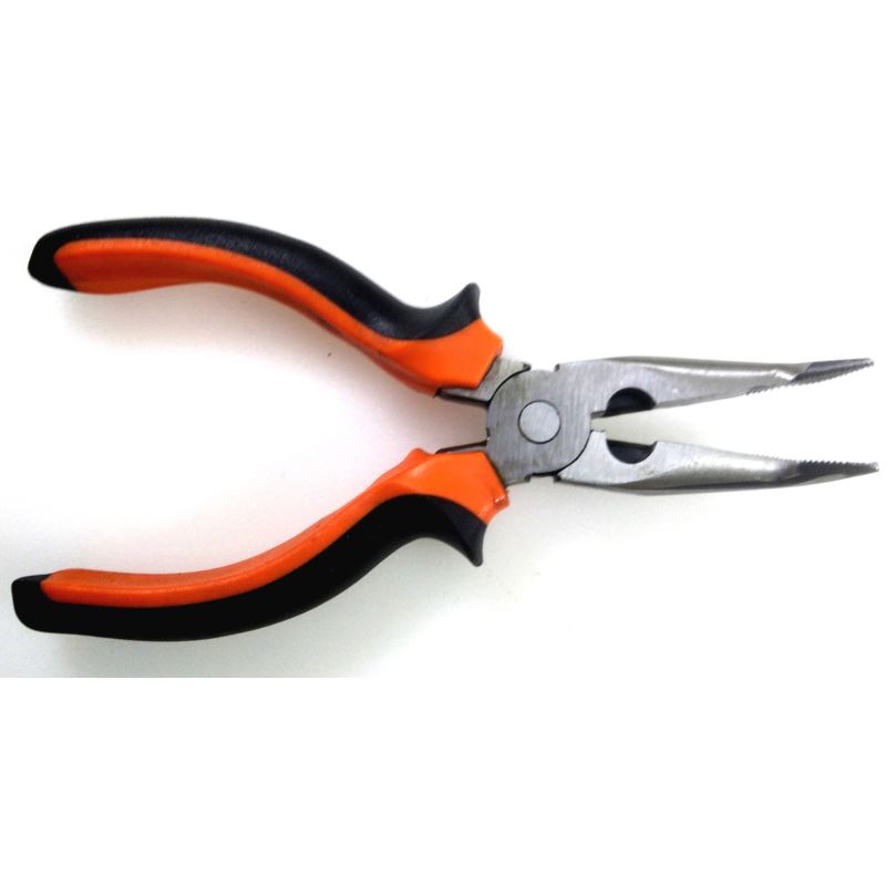 Curved Telephone Pliers 160 Mm Polished Steel Insulated