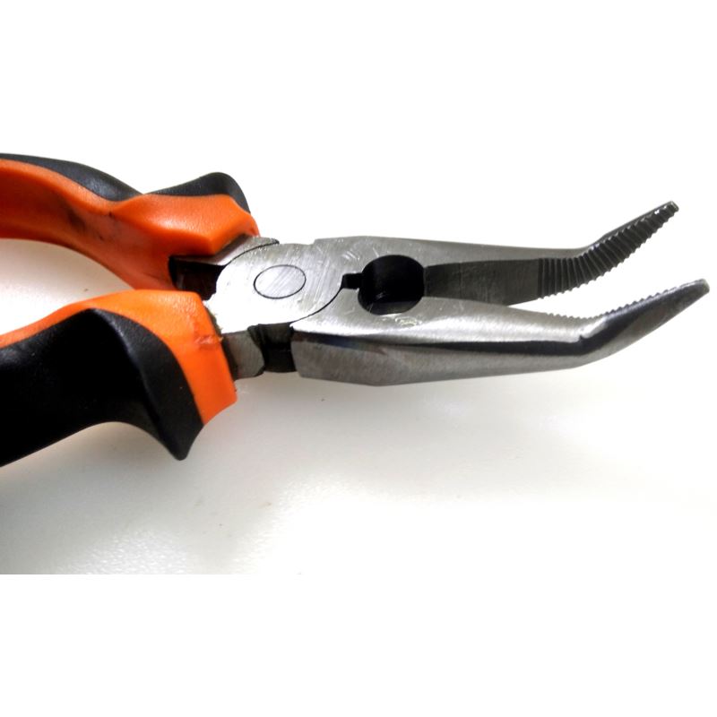 Curved Telephone Pliers 160 Mm Polished Steel Insulated