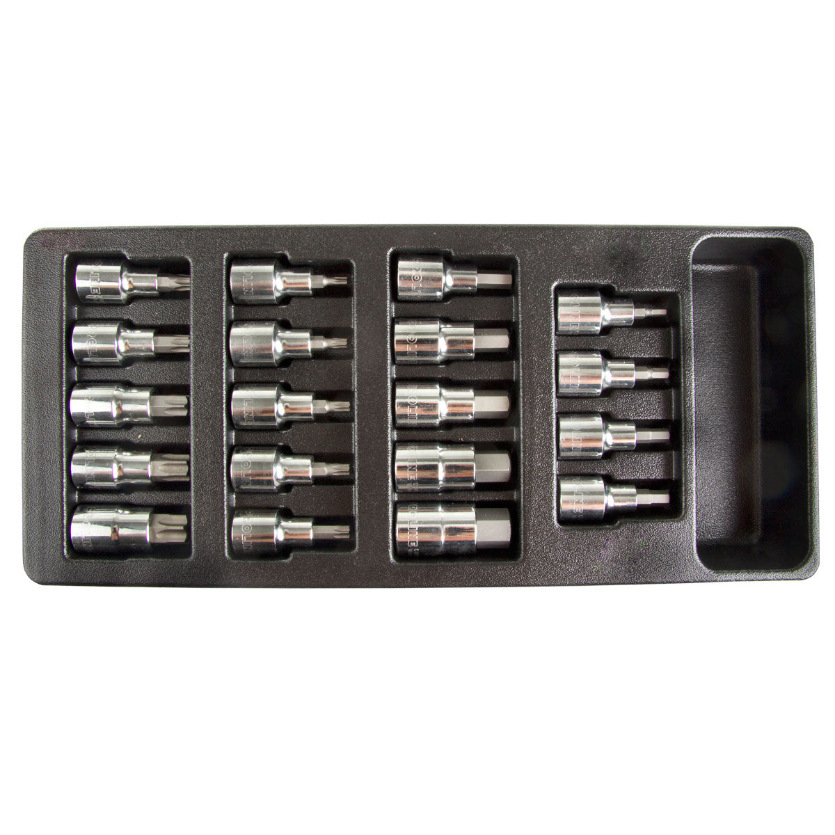 Bit-Steckschlüsselsatz, 19-teilig, Sechskant und Torx, Proline